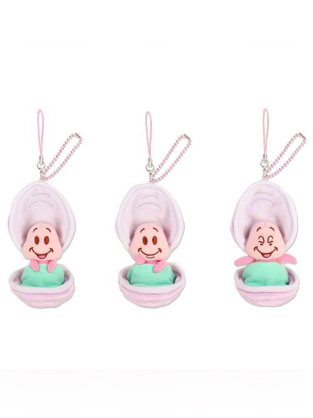 BNWT Tokyo Disney Resort Alice in Wonderland Young Oyster Plush Straps set of 3
